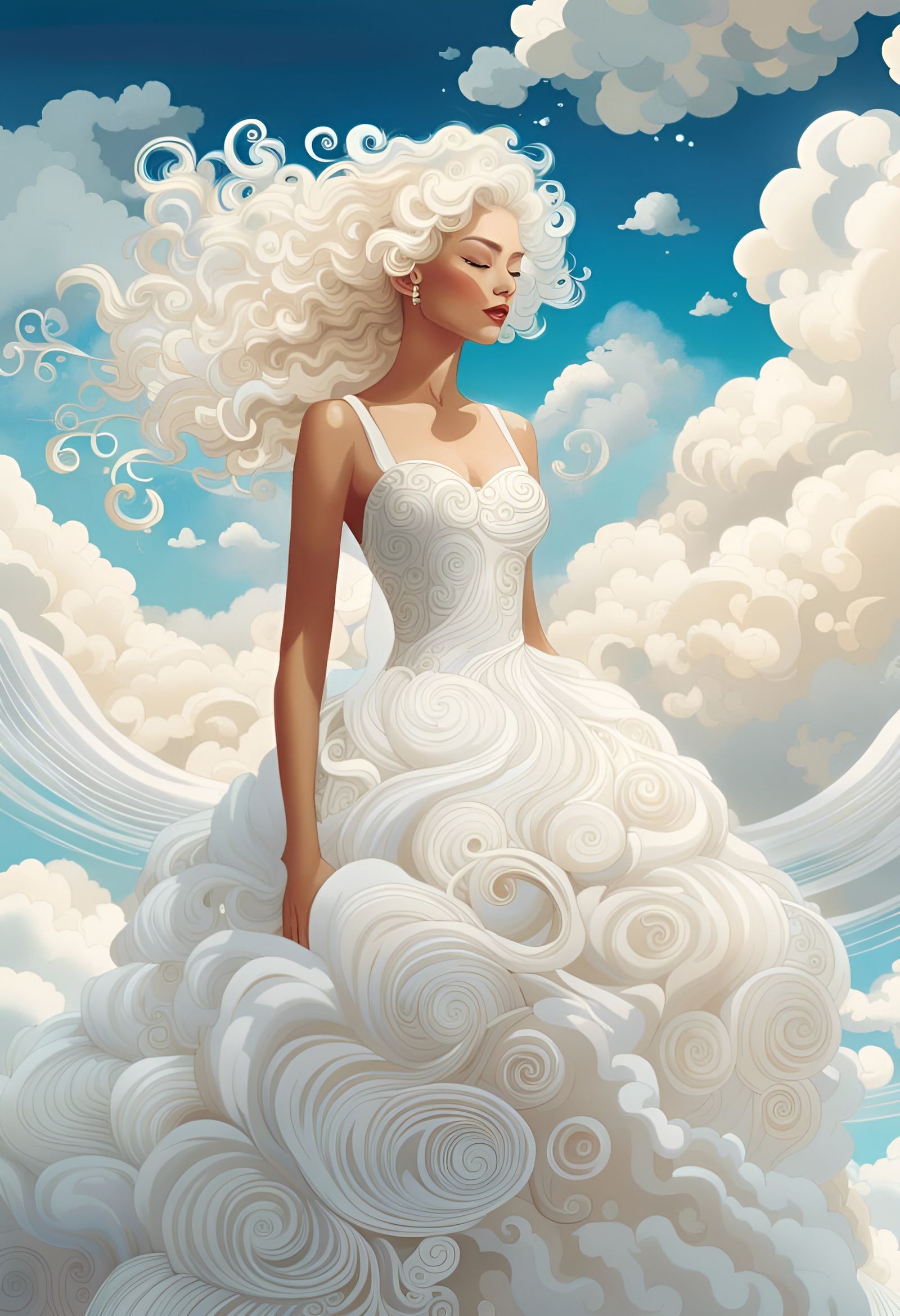 Bride in the clouds  by @Sharonjoy