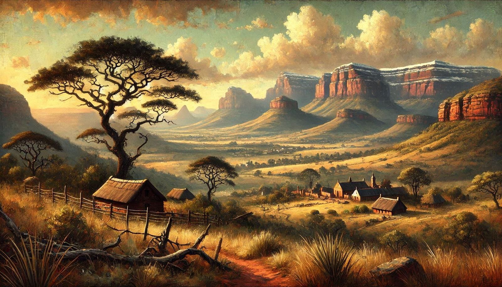 Vintage Landscape in the style of Thomas Baines #6