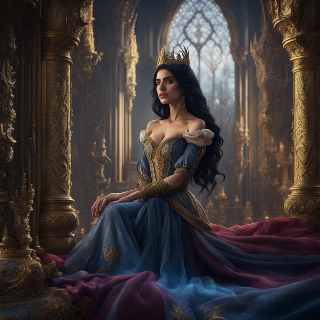 Emeraude Toubia as the sleeping beauty