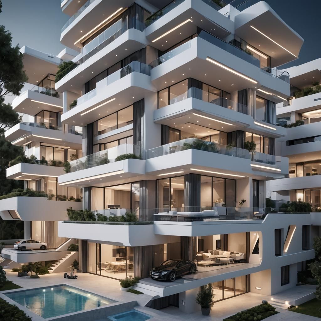 Modern High-Tech Residence with City View