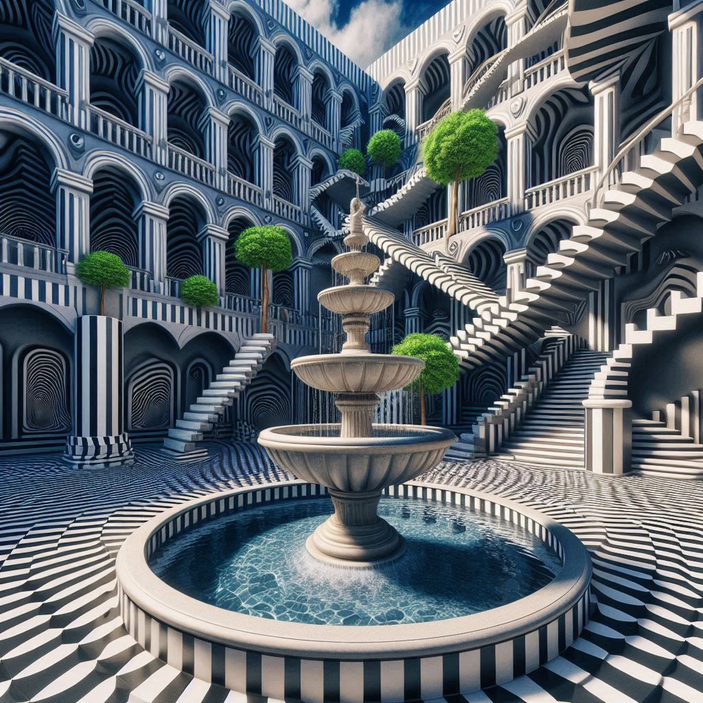 Courtyard with fountain