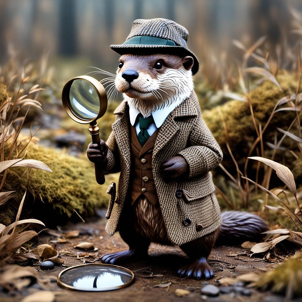 the great otter detective 🦦🔍  by @Magdalene