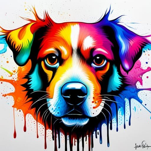 colorful puppy - AI Generated Artwork - NightCafe Creator