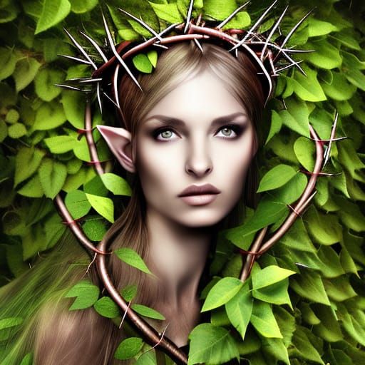 Dressed in foliage - AI Generated Artwork - NightCafe Creator