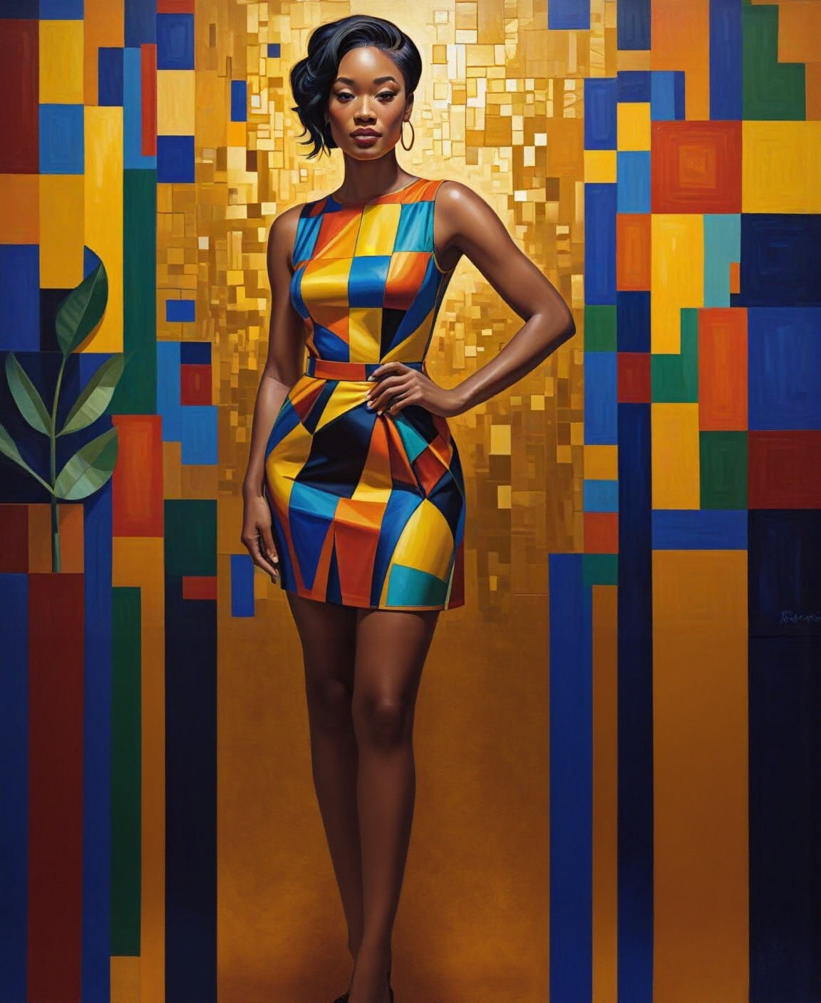 Keke Palmer modeling a Cubism dress.