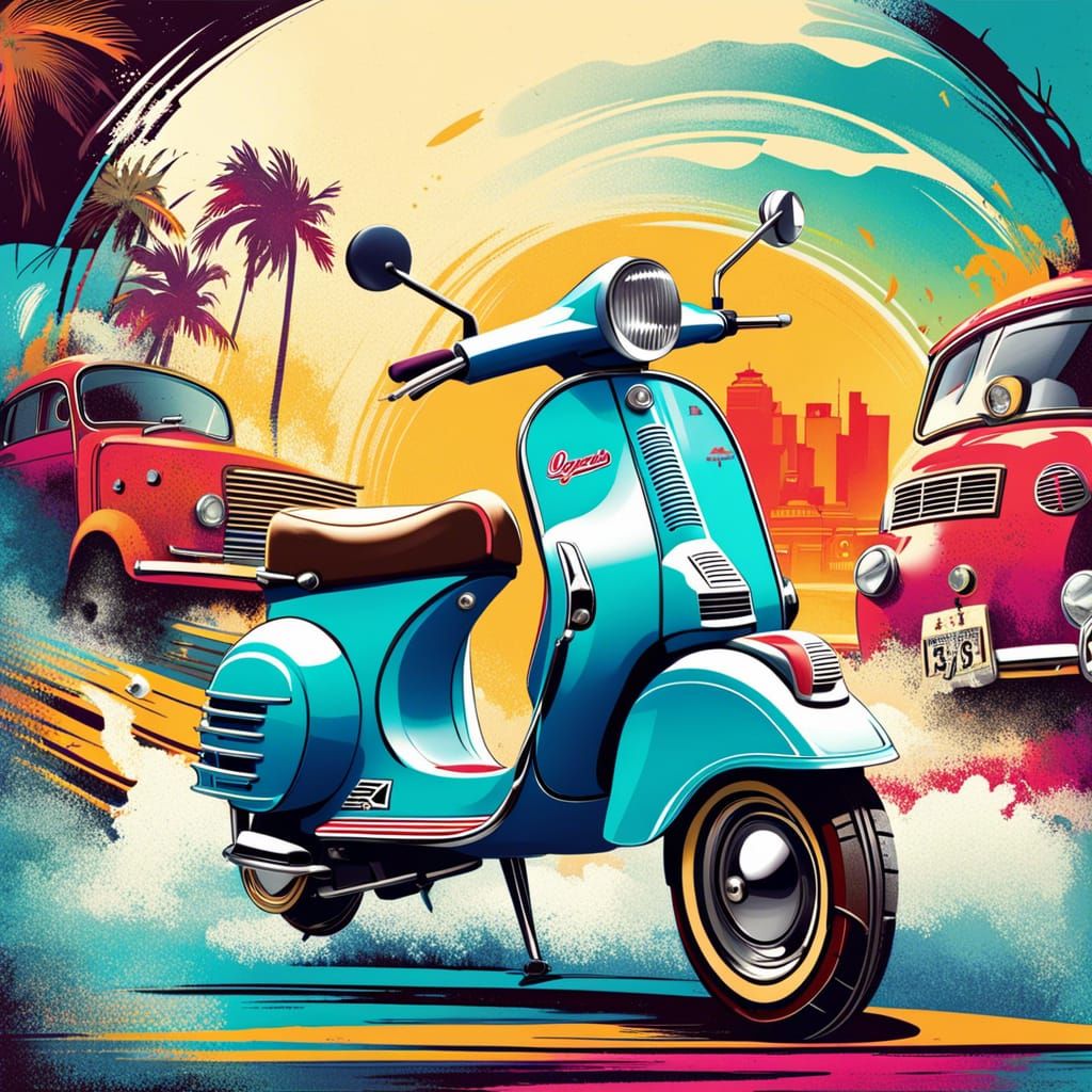  Vespa surf trip  by @Messages in Bottles