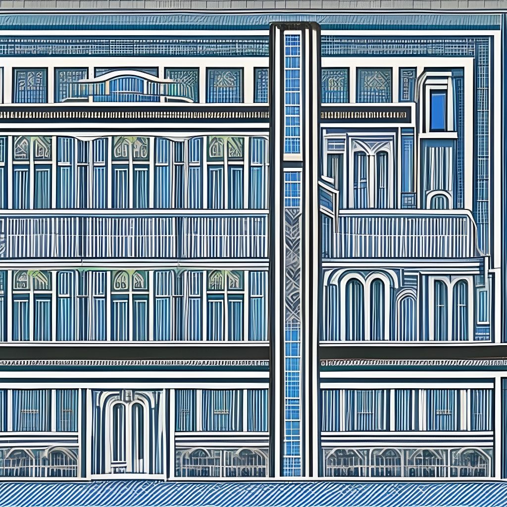 Art Deco Mansion Blueprint AI Generated Artwork NightCafe Creator