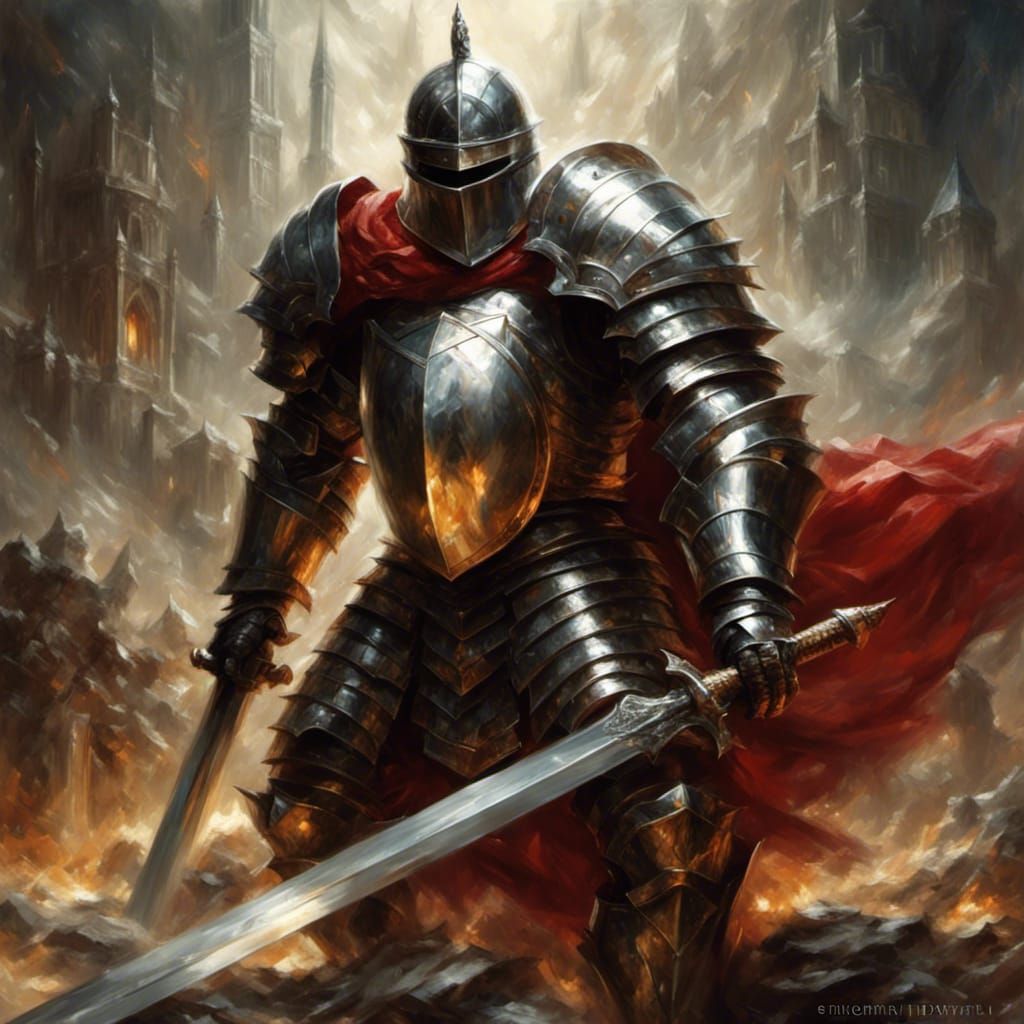 An epic knight <lora:The Swanland Effect:1.0> 