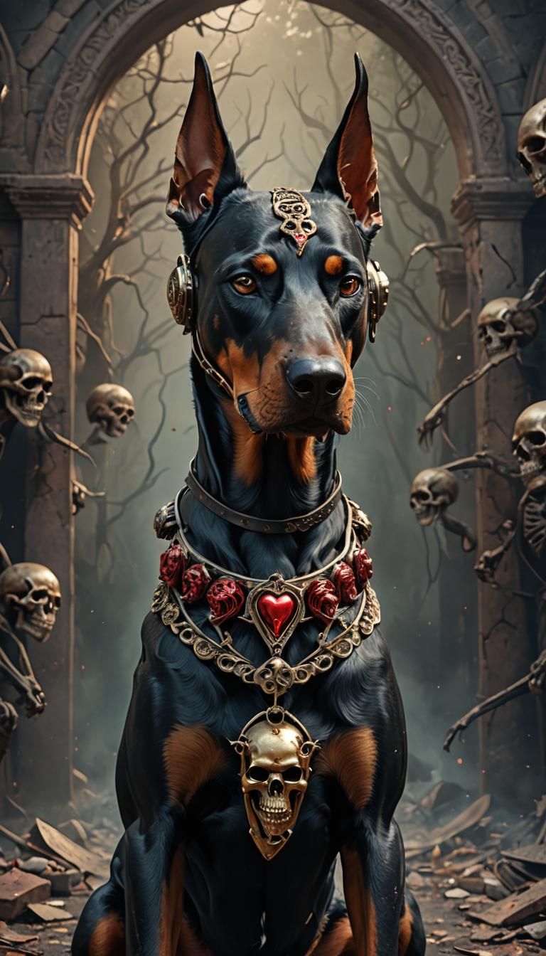 doberman portrait - AI Generated Artwork - NightCafe Creator