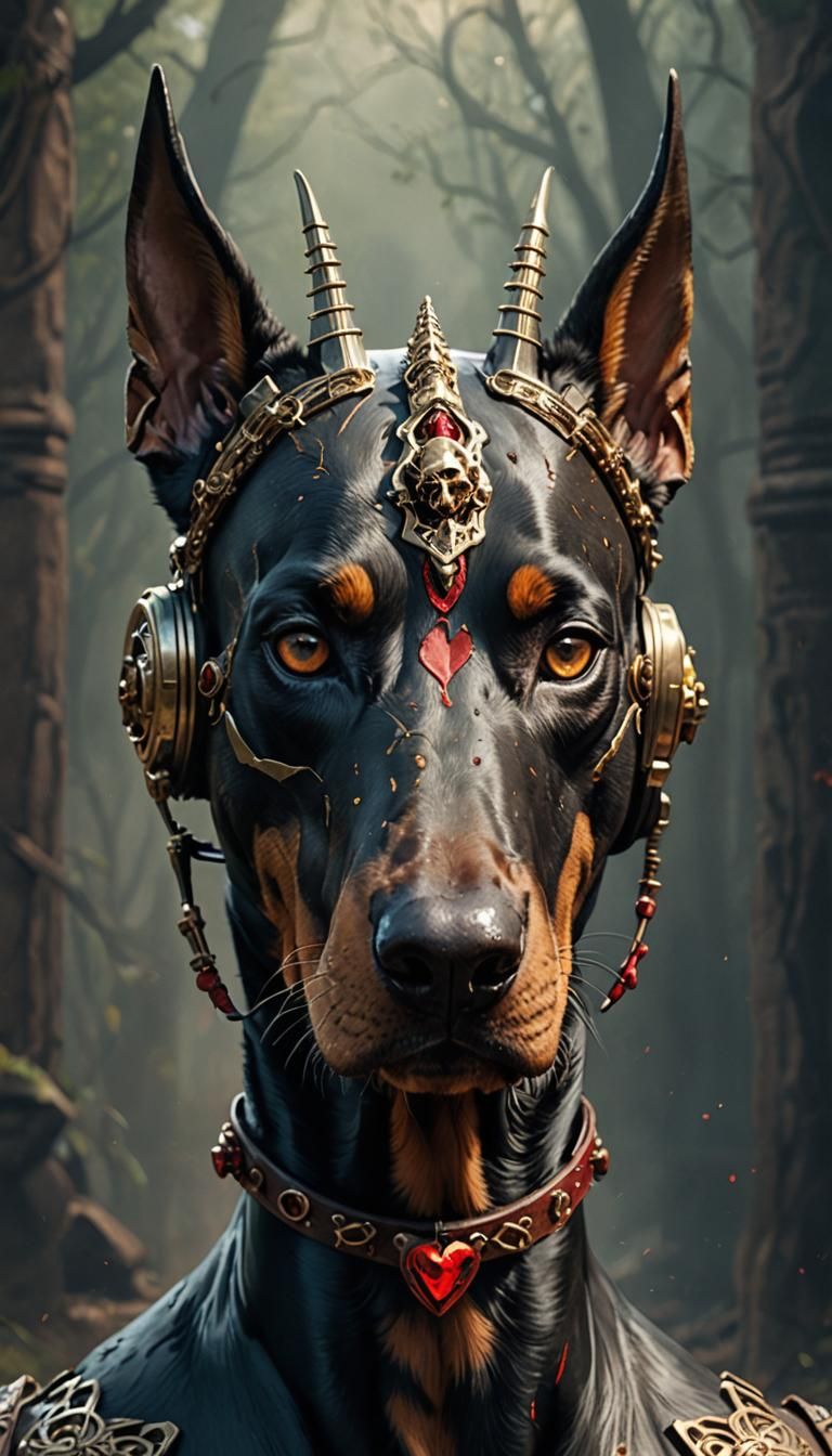 doberman portrait - AI Generated Artwork - NightCafe Creator