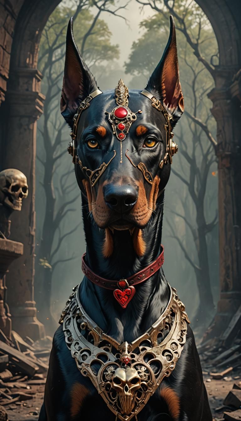 doberman portrait - AI Generated Artwork - NightCafe Creator