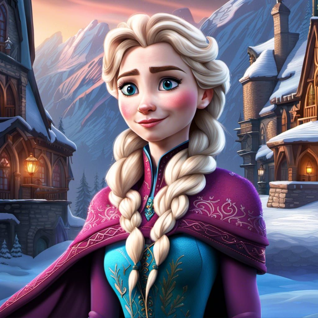Elsa In Arendelle Photorealistic Intricately Detailed Hdr Detailed Complex 8k Resolution Concept 