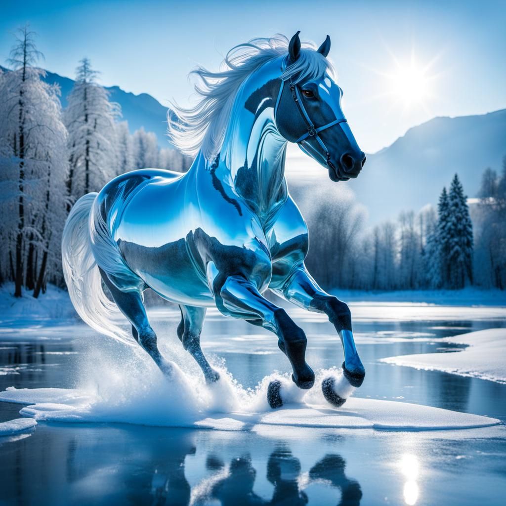 Ice horse  by @BibmariM
