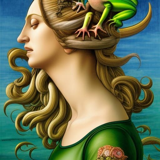 Frog princess painted by Botticelli.