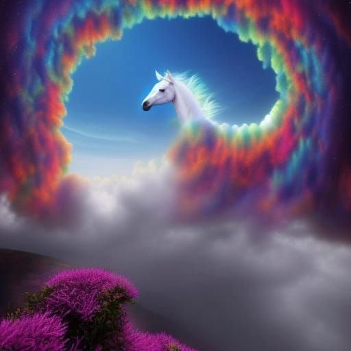 Horse cloud AI Generated Artwork NightCafe Creator