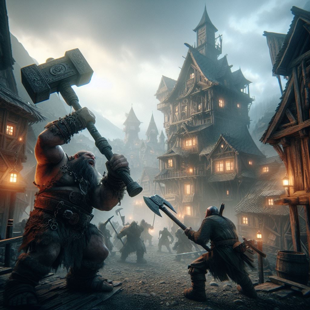 Medieval David and Goliath