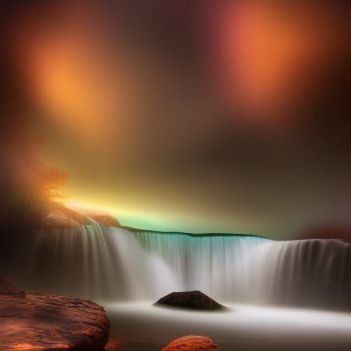 The Falls aglow