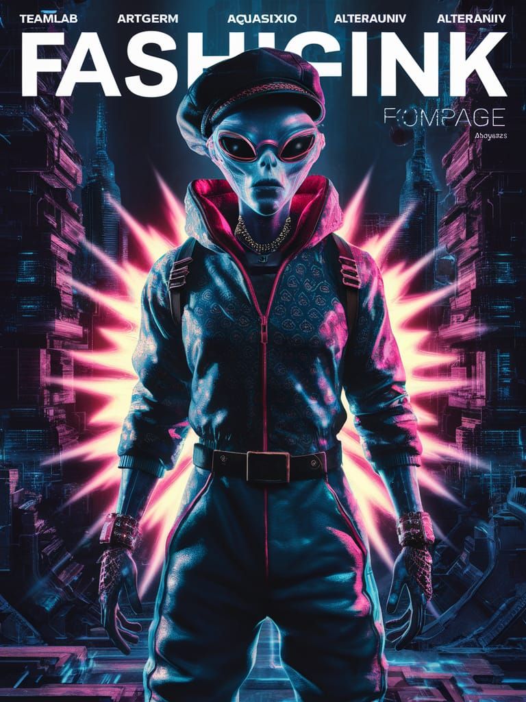 alien wearing hipster style outfits :: volumetric lighting ,...