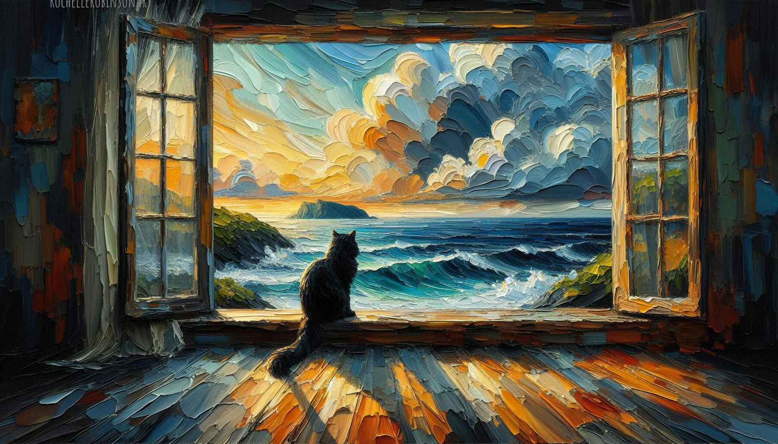 Cat - Impasto Art