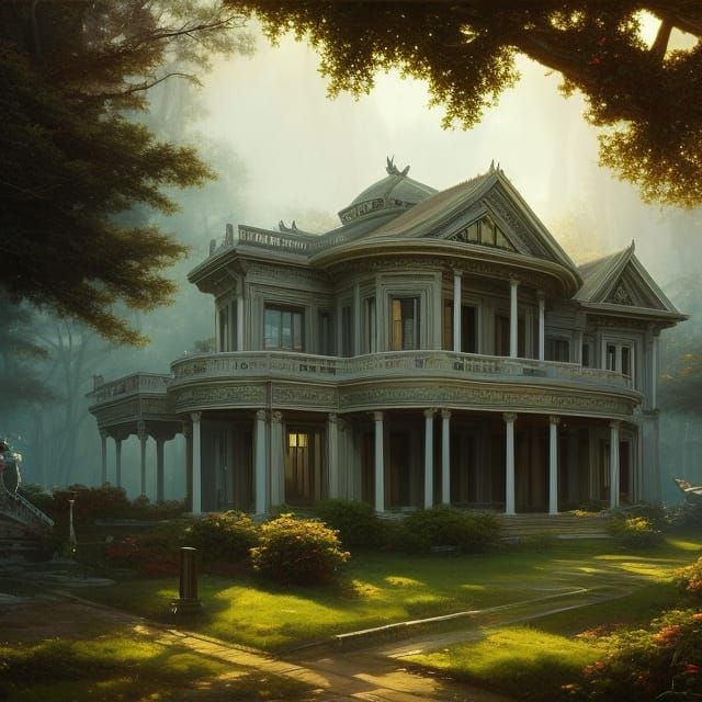 AI Art: Humble Mansion by @Linette