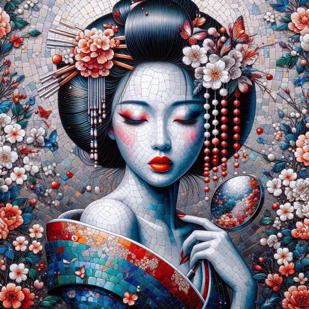 Geisha en mosaïc