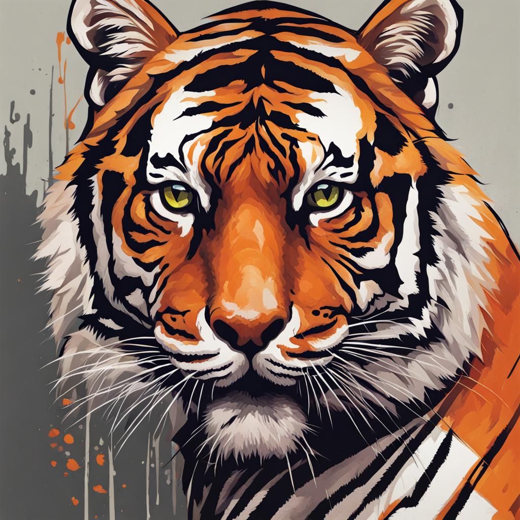 a tiger artwork