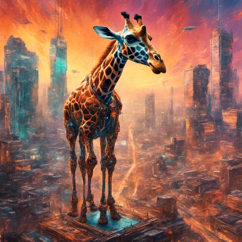 <lora:Gullyism:1.0> A giraffe as a Pacific Rim themed robot