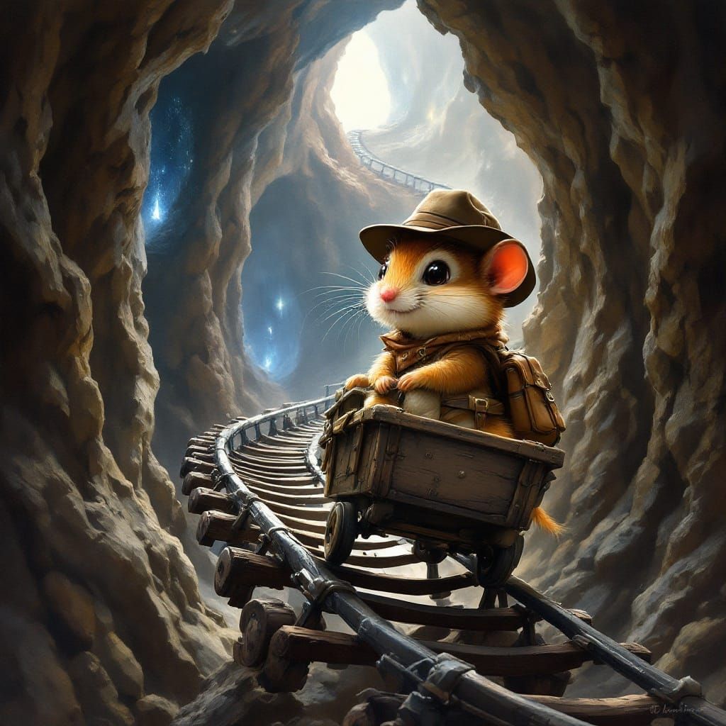 Tiny Chipmunk Adventurer  by @Chickadee