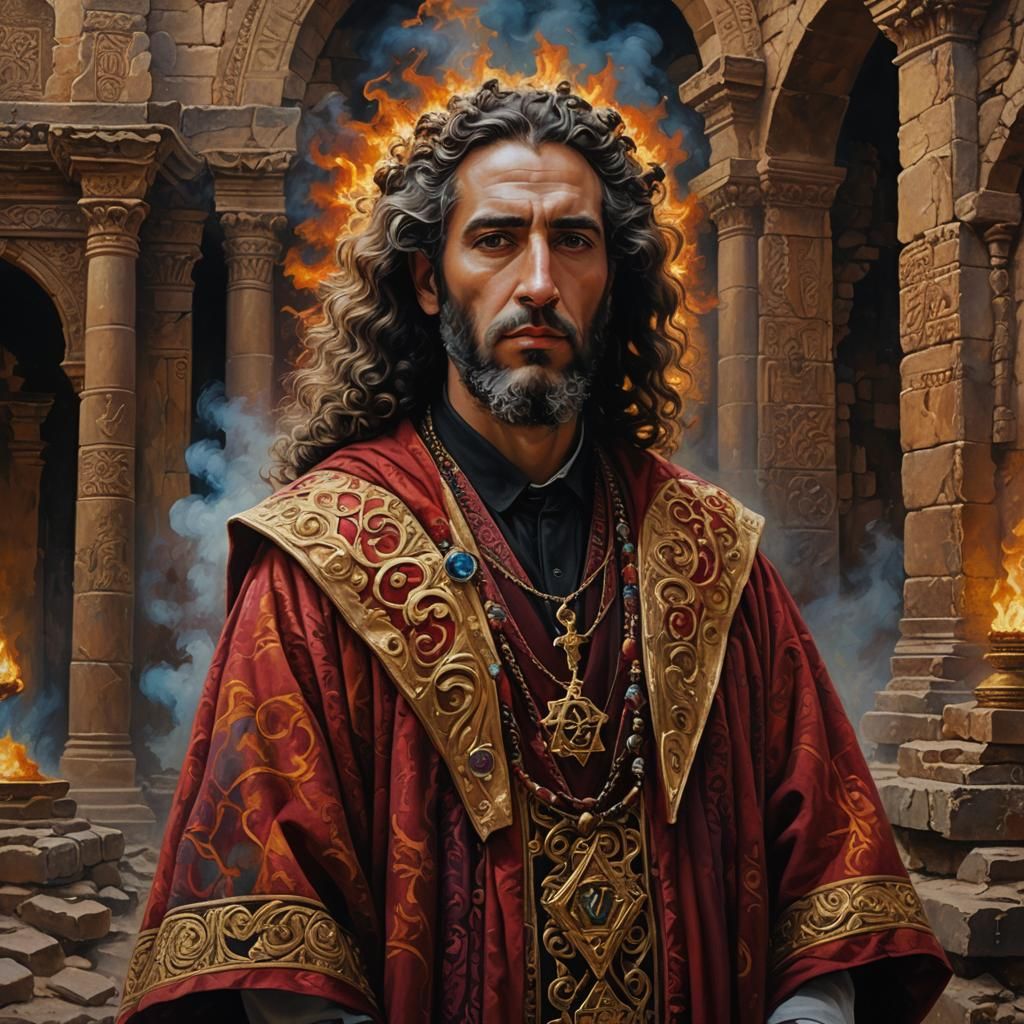 Surreal Jewish Portrait in Ancient Ruins