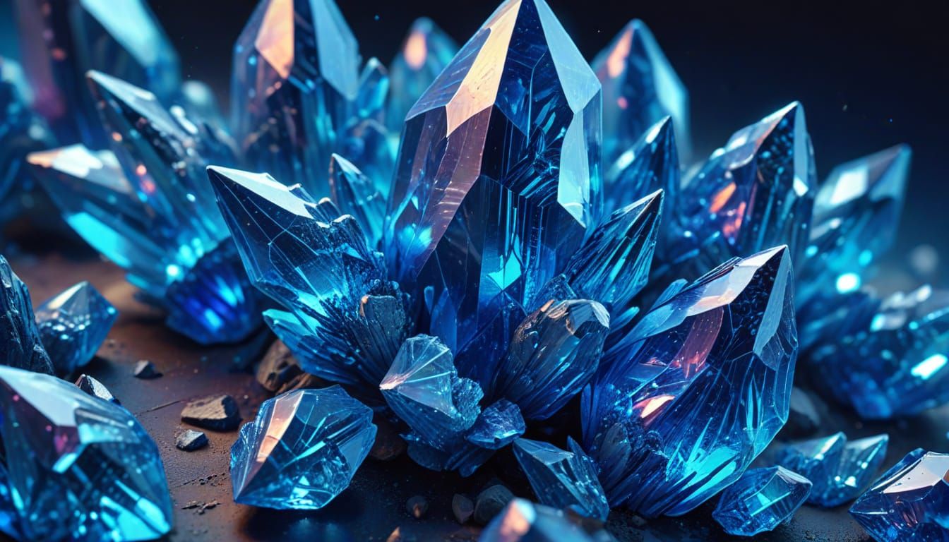blue osmium crystals blue sunset blue: triadic blue colors:  by @Derrell Mcclure