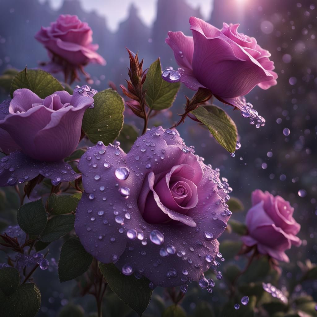 The amazing and detailed rose of Sharon in the color purple ...