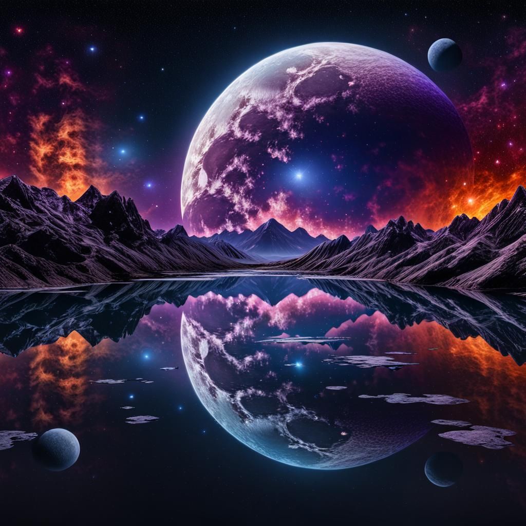 Reflections on an known planet   by @Obsidian