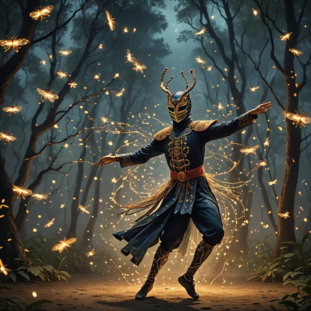 A mysterious masked dancer