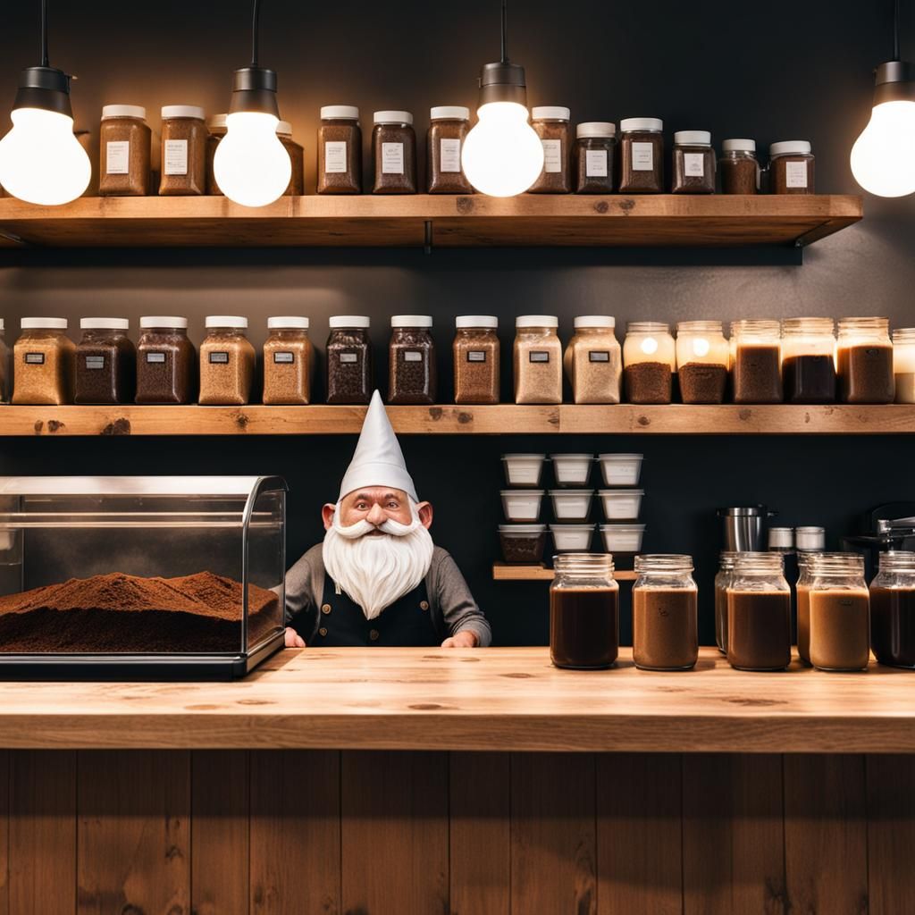 Gnome barista - AI Generated Artwork - NightCafe Creator