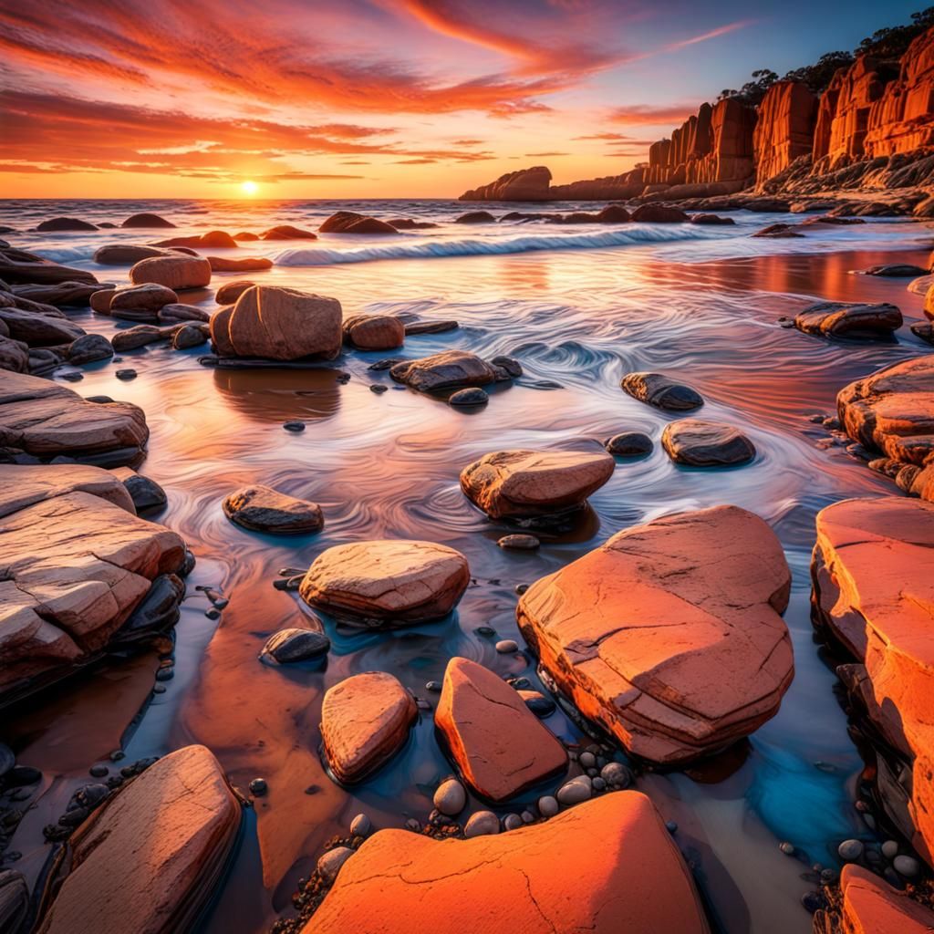 Beautiful Australian rocky beach   by @Nomes69