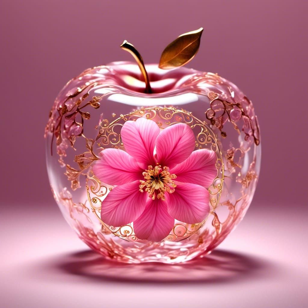 A glass apple with gold decorations #4  by @axelb