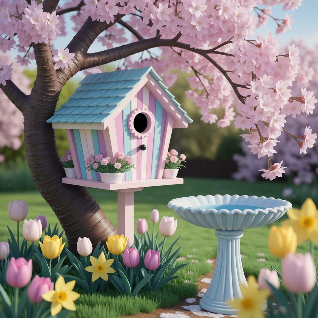 Garden birdhouse   by @Akane 