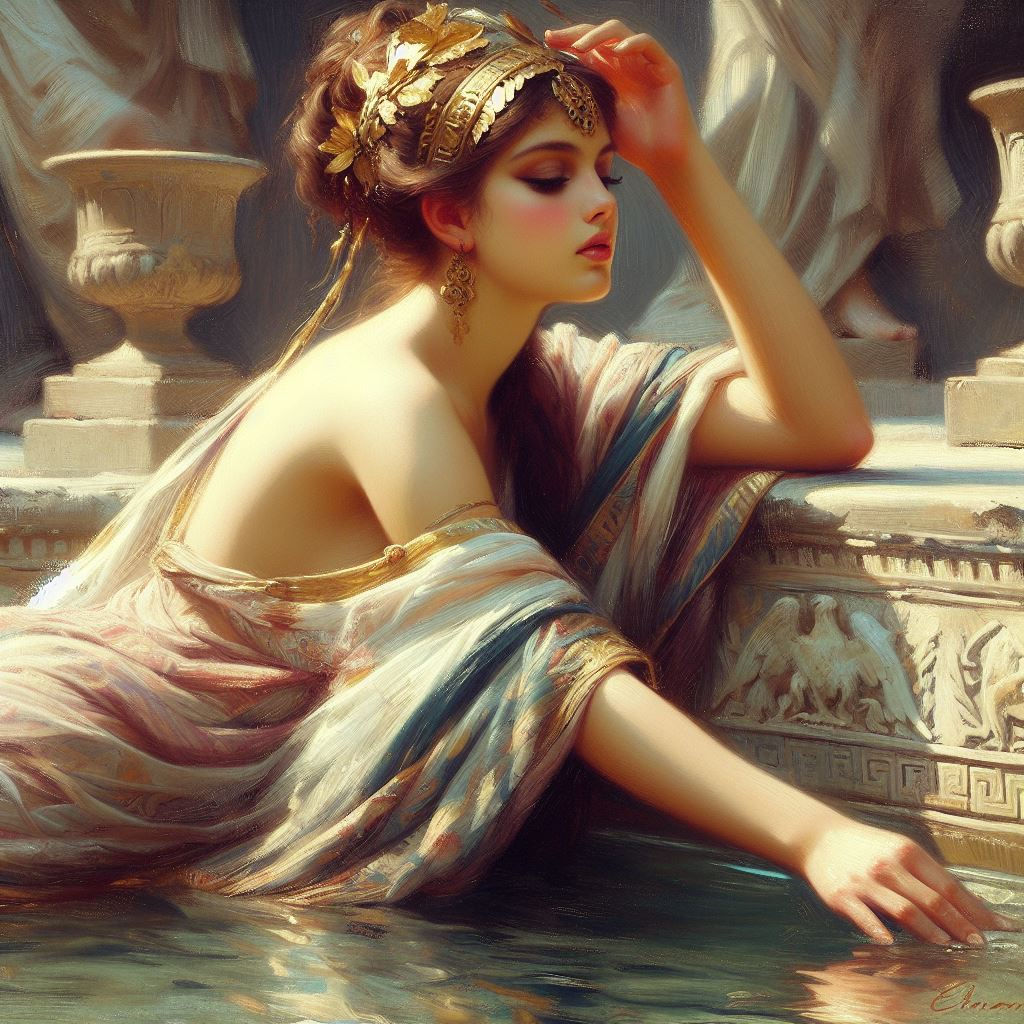 Le bain d'une dame romaine
