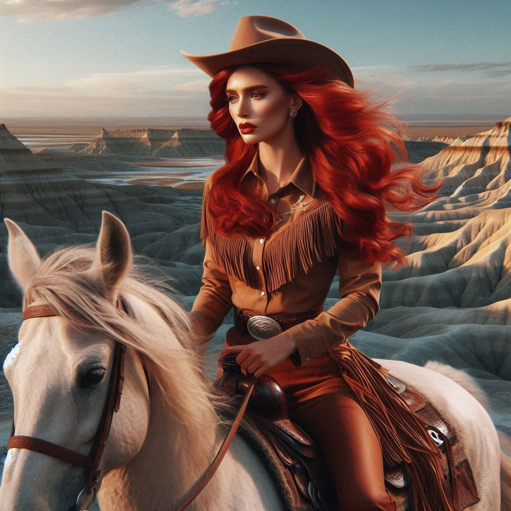 Fire Hair in the Badlands