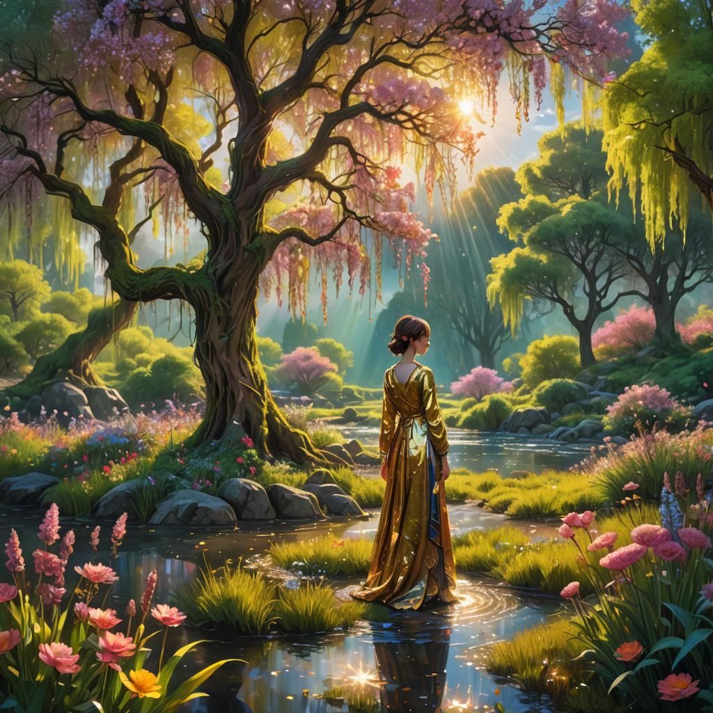 Magical flower field - AI Generated Artwork - NightCafe Creator