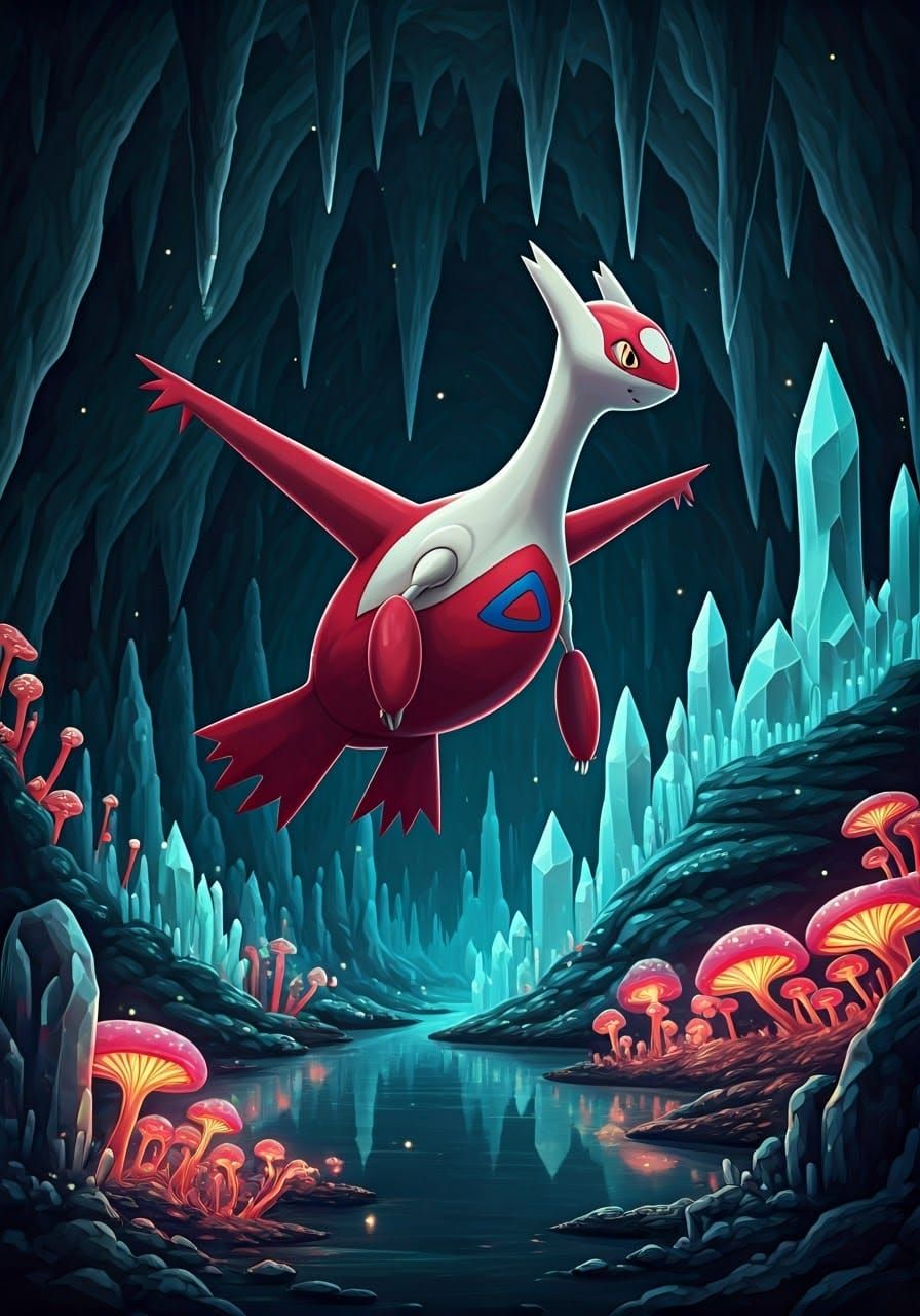A majestic Latias Pokémon,
