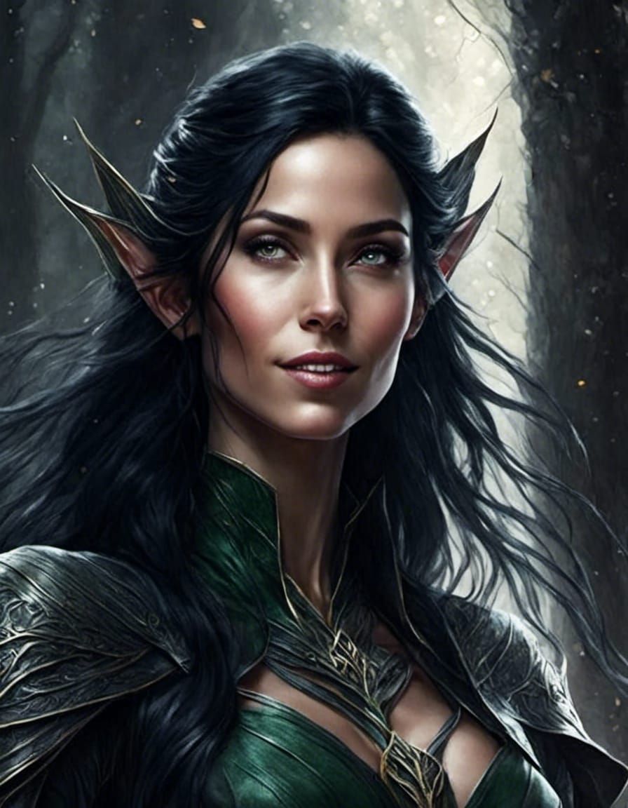 Smiling Elf Woman Portrait