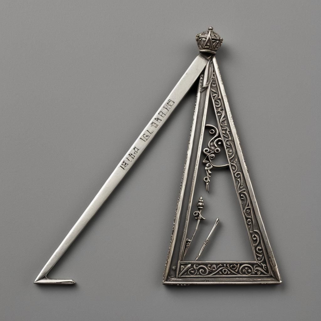 a silver ruler