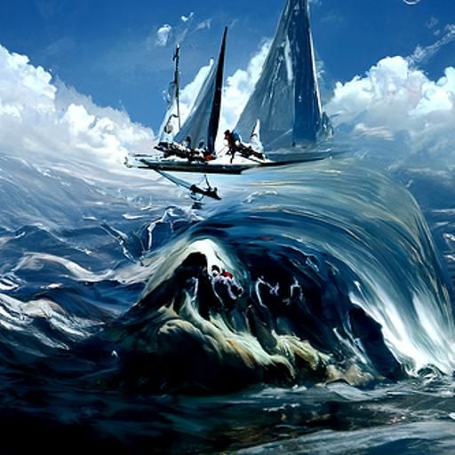 Sailors sailing into abyss