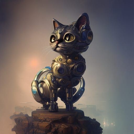 Mech Kitty  by @Boh
