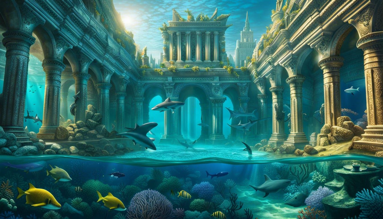 The Atlantean Entrance - AI Generated Artwork - NightCafe Creator