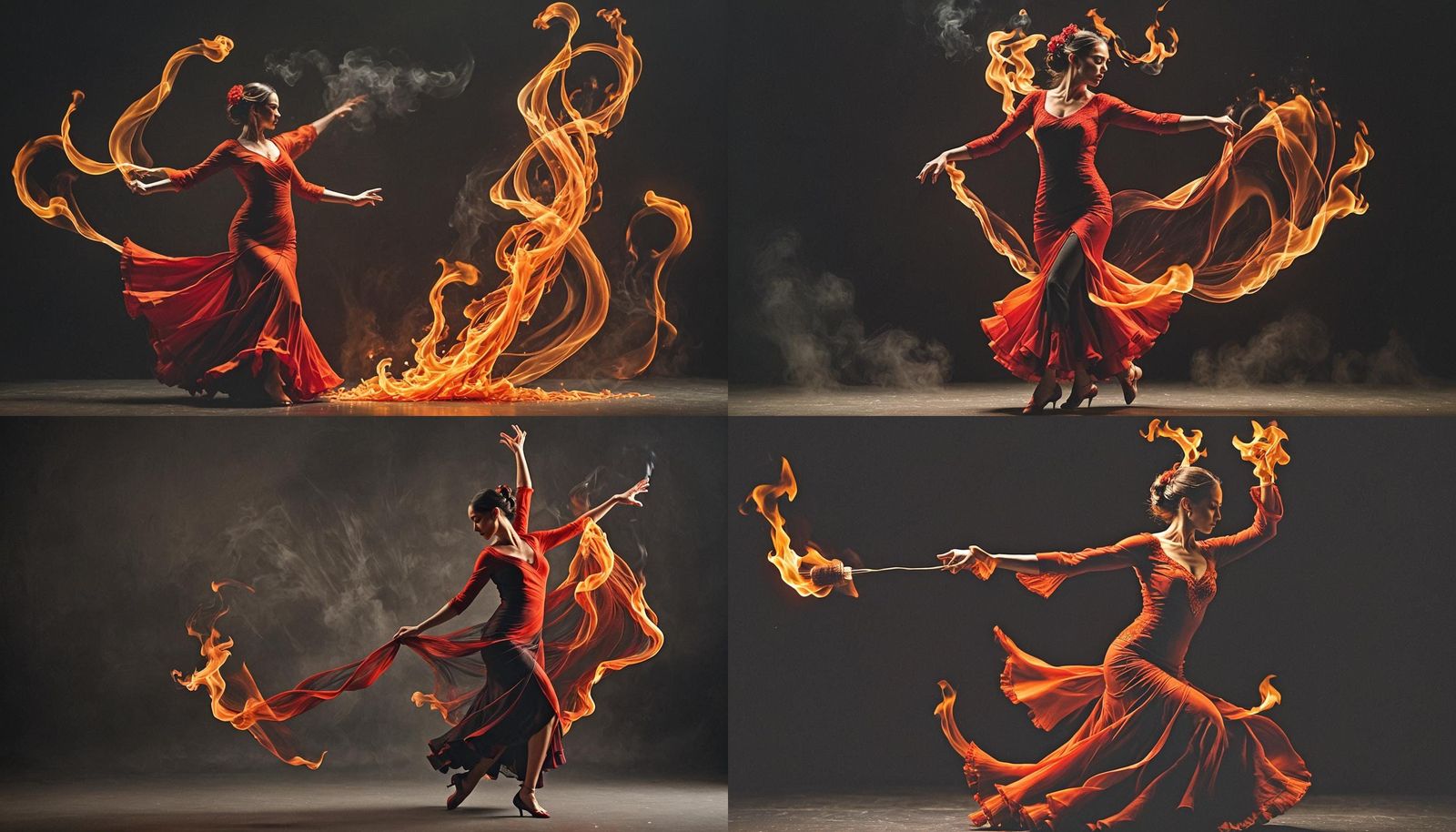 Macro image of an ignited matchstick, the full body of a fla...