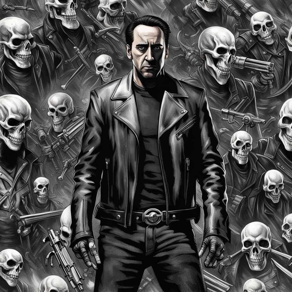 ghost rider nicolas cage - AI Generated Artwork - NightCafe Creator