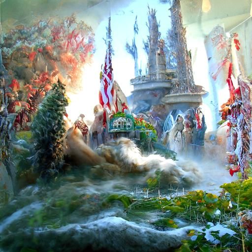 the battle of the gods ethereal fantasy hyperdetailed mist T...