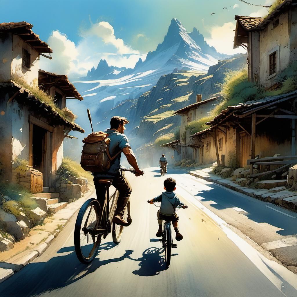 boy with his father